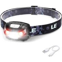 LEPRO LE LED Head Torch - Black
