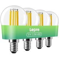 LEPRO Filament LED Light Bulb - E14, Warm White, Pack of 4