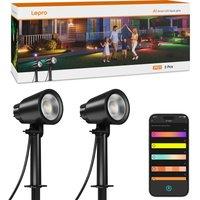 LEPRO PG1-2-UK AI Garden Spot Light - Black, Pack of 2