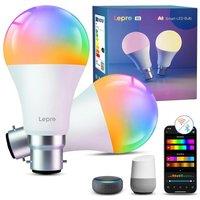 LEPRO AI Smart B2 LED Light Bulb - B22, Pack of 2