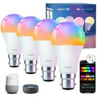LEPRO AI Smart B2 LED Light Bulb - B22, Pack of 4