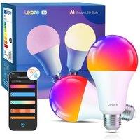 LEPRO AI Smart B3 LED Light Bulb - E27, Twin Pack