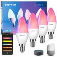 Lepro BC1-EU-4 Smart AI LED Bulb - C37, White, Pack of 4