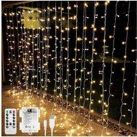 LEPRO 4300024-WW Curtain Light - Warm White, 12 Strings