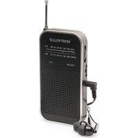 LLOYTRON N2202BK Galaxy Portable FM/AM Radio with Earphones - Black, Silver/Grey,Black
