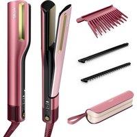 SHARK SilkiPro Straight HT401UKPK Hair Straightener & Dryer Rose Petal, Pink