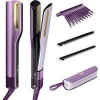 SHARK SilkiPro Straight HT401UKPU Hair Straightener & Dryer - Plum Satin, Purple