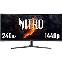 ACER Nitro XZ34CURW0 Ultra Wide Quad HD 34" Curved VA LCD Gaming Monitor - Black, Black
