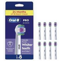 ORAL-B Pro 3D White Replacement Toothbrush Head Pack of 8