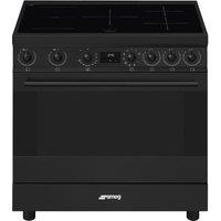 SMEG C9IMN2 90 cm Electric Induction Range Cooker - Black, Black