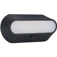 LUCECO Carina Solar LED Bulkhead Light with PIR Motion Sensor - Black