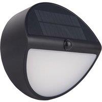 LUCECO Carina Solar Bulkhead LED Light with PIR Motion Sensor - Black
