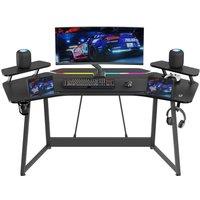 ADX ADXWINGDSK27 RGB Gaming Desk - Black, Black
