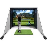 SIMSPACE SIM/000 Golf Enclosure - 2.5 x 3.3 x 1 m, Black