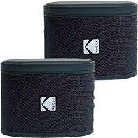 KODAK SoundBrix Portable Bluetooth Speaker - Bass black, Set of 2, Black
