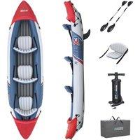 BESTWAY Rapid X3 3 Person Inflatable Kayak Set - Blue & Red