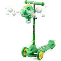 XOOTZ Bubble Go Dinosaur Tri-Scooter - Green & Yellow, Yellow,Green