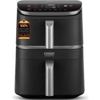 Cosori Turbo Tower 10.8L Dual Pro Smart Air Fryer - Dark Grey, Silver/Grey
