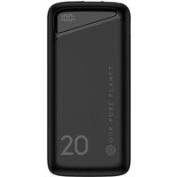 OUR PURE PLANET 20000 mAh Portable Power Bank - Black, Black