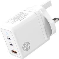 OUR PURE PLANET OPP039 3-Port 65 W GaN Wall Charger - White, White