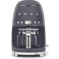 SMEG DCF02GRUK 50s Style Filter Coffee Machine - Slate Grey, Silver/Grey