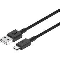 OUR PURE PLANET OPP029 Braided USB-A to USB-C Cable - 2 m, Black, Black