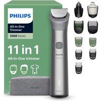 PHILIPS Series 5000 11-in-1 MG5941/15 Wet & Dry Multi Grooming Trimmer - Black & Silver, Black,Silver/Grey