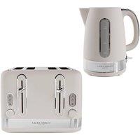 VQ Laura Ashley EEJB311 4-Slice Toaster & Jug Kettle Bundle - Dove grey, Silver/Grey