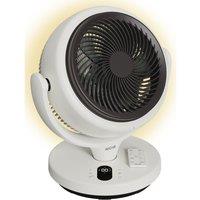 AIRCRAFT HOME LUME MINI Quiet Air Circulator Desk Fan - Stone White, White