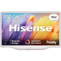 HISENSE Deco 43S5QTUK Smart 4K Ultra HD HDR QLED TV with Freely - White, White