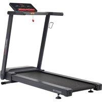 SUNNY HEALTH Auto Incline Foldable Smart Bluetooth Treadmill - Black, Black