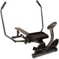 SUNNY HEALTH Smart Compact Full Motion Rowing Machine - Black & Red, Red,Black