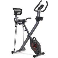 SUNNY HEALTH Foldable Magnetic X Bike Pro, Silver/Grey
