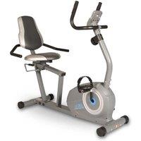 SUNNY HEALTH Smart Bluetooth Recumbent Exercise Bike - Black & Grey, Black