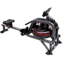 SUNNY HEALTH Obsidian Surge Smart Water Rowing Machine - Black, Black
