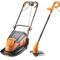 LAWNMASTER MEH1733 COMBO Hover Lawnmower & Grass Trimmer - Orange & Black, Orange,Black