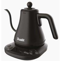 DUALIT Pour Over Electric Kettle - Matte Black, Black