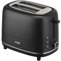 LOGIK L02PTB26 2-Slice Toaster - Black, Black