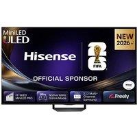 85 Hisense U7S PRO Mini LED 4K 165 Hz Smart AI TV with Freely - 85U7STUK PRO, Black,Silver/Grey