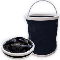 GARDEN FORCE Jet Hawk 11 litre Collapsible Bucket - Black, Black
