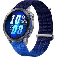 Huawei Watch GT Runner 2 - Titanium with Dusk Blue Woven Strap, 43.5 mm, Blue,Silver/Grey