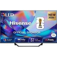 65" HISENSE A7S QLED 4K Smart AI TV with Freely - 65A7STUK, Black