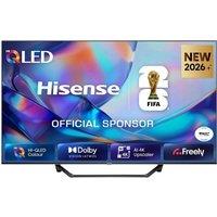 50" HISENSE A7S QLED 4K Smart AI TV with Freely - 50A7STUK, Black
