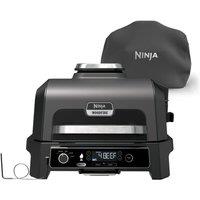 Ninja Woodfire Pro XL OG853UK Outdoor Electric BBQ Grill & Smoker with Cover - Black & Grey