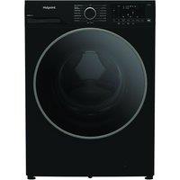 HOTPOINT HBD 9681B Anti Stain UK 9 kg Washer Dryer - Black, Black