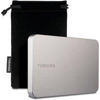 TOSHIBA Canvio Flex Portable Hard Drive - 1 TB, Silver, Silver/Grey