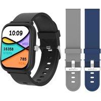 ENTITY Aero Smart Watch Bundle - Black, 51 mm, Silver/Grey,Black,Blue