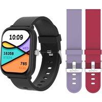 ENTITY Aero Smart Watch Bundle - Black, 51 mm, Pink,Purple,Black