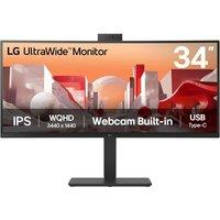 Lg UltraWide 34BA85QE-B Quad HD 34 Curved IPS Monitor - Black, Black