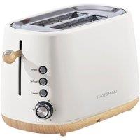 STATESMAN Scandi SKT05090CR 2-Slice Toaster - Brown & White, Brown,White